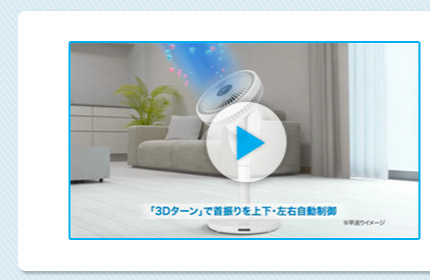  
  ・首振りが上下左右と組み合わせて使えるのがいい。 （50代男性）
 